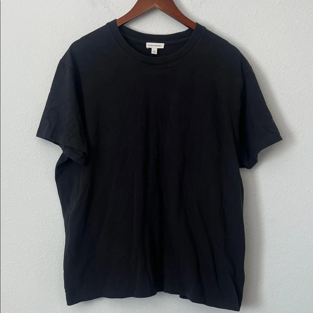 BANANA REPUBLIC Black Thick Short Sleeve T-Shirt